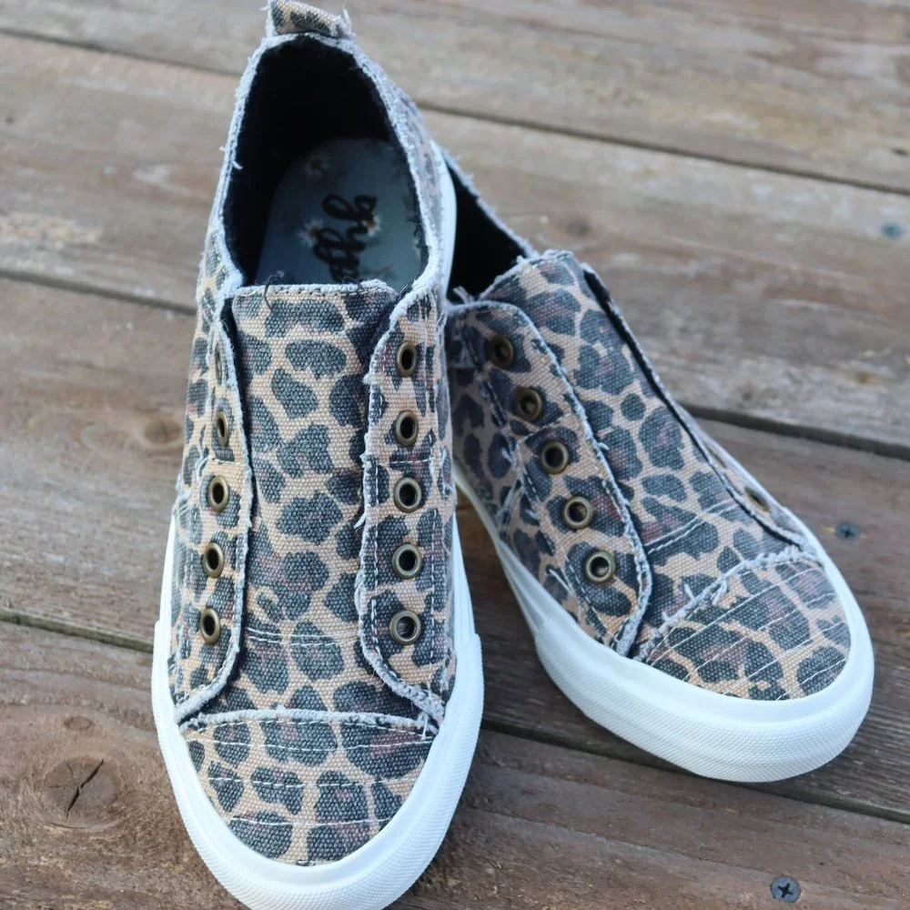 Leopard Slip On Sneakers - Picture 2 of 3